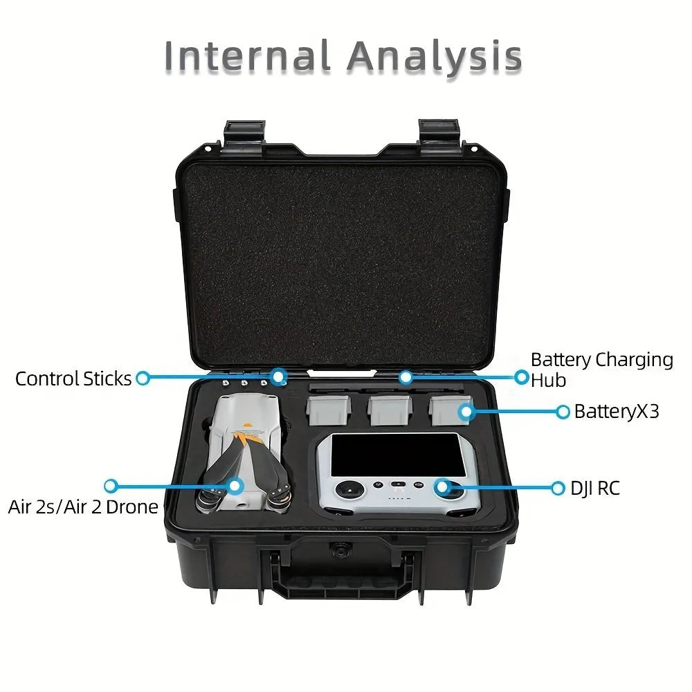 Hard Shell Drone Carrying Case for DJI Mavic Air 2S / Air 2 | Scratch - Resistant Travel Case - Skyvex Official