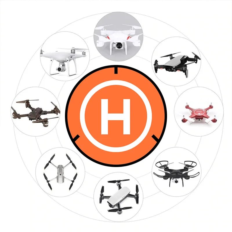 55cm Foldable Drone Landing Pad | Universal Waterproof Mat for All Drones - Skyvex Official