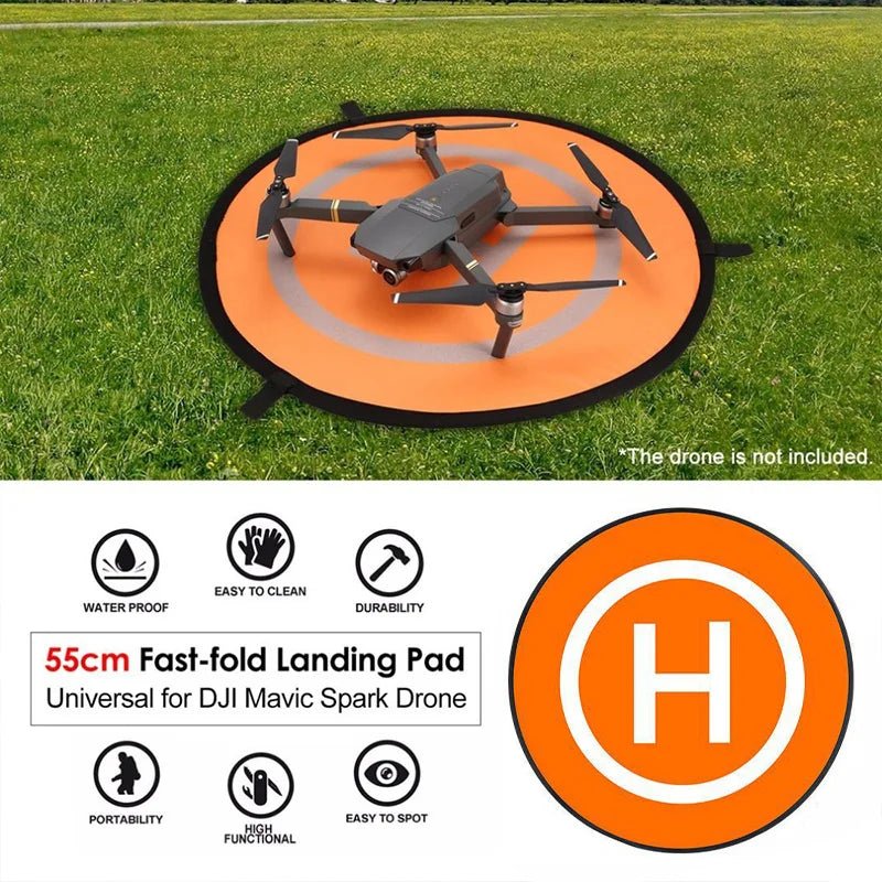 55cm Foldable Drone Landing Pad | Universal Waterproof Mat for All Drones - Skyvex Official