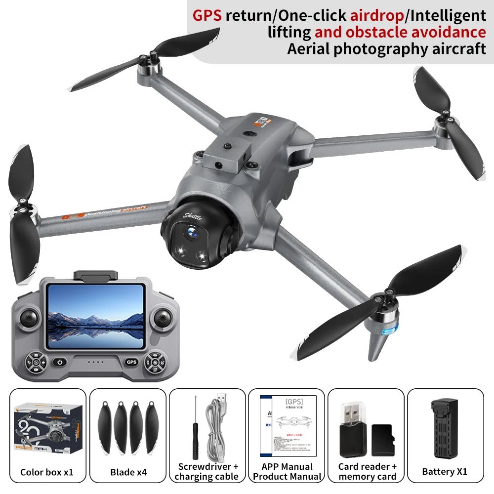 AE20 Smart GPS Drone with HD Camera | Obstacle Avoidance, Brushless Motor &amp; Airdrop - Skyvex Official