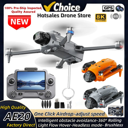 AE20 Smart GPS Drone with HD Camera | Obstacle Avoidance, Brushless Motor &amp; Airdrop - Skyvex Official