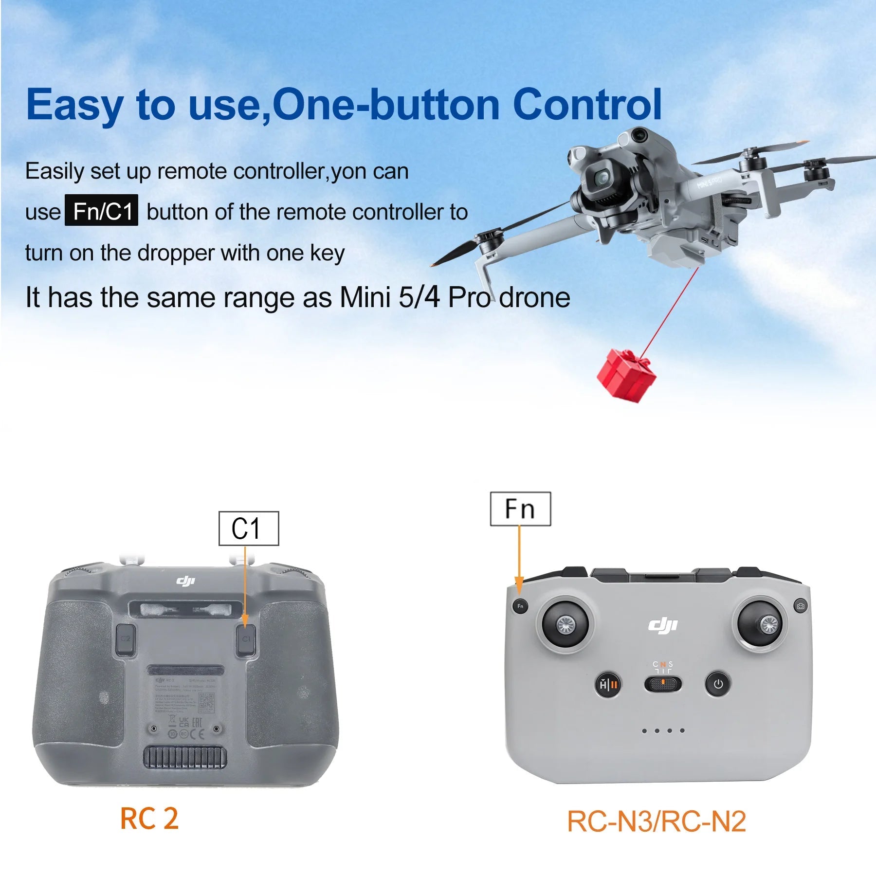 Drone Airdrop System for DJI Mini 4 Pro / Mini 5 Pro | 130g Payload Delivery Device - Skyvex Official