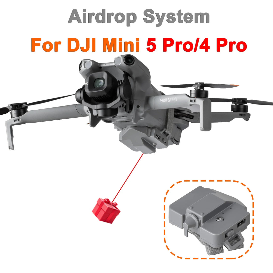 Drone Airdrop System for DJI Mini 4 Pro / Mini 5 Pro | 130g Payload Delivery Device - Skyvex Official