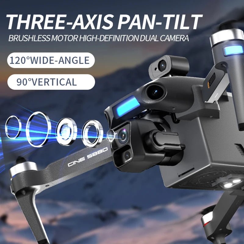 S880 Pro Max GPS Drone with 8K Camera | 50 - Min Flight, 20KM Range, 3 - Axis Gimbal - Skyvex Official