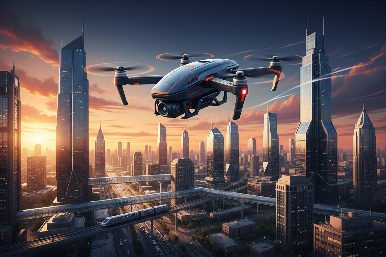 Skyvex Hero Banner – Drone in Flight